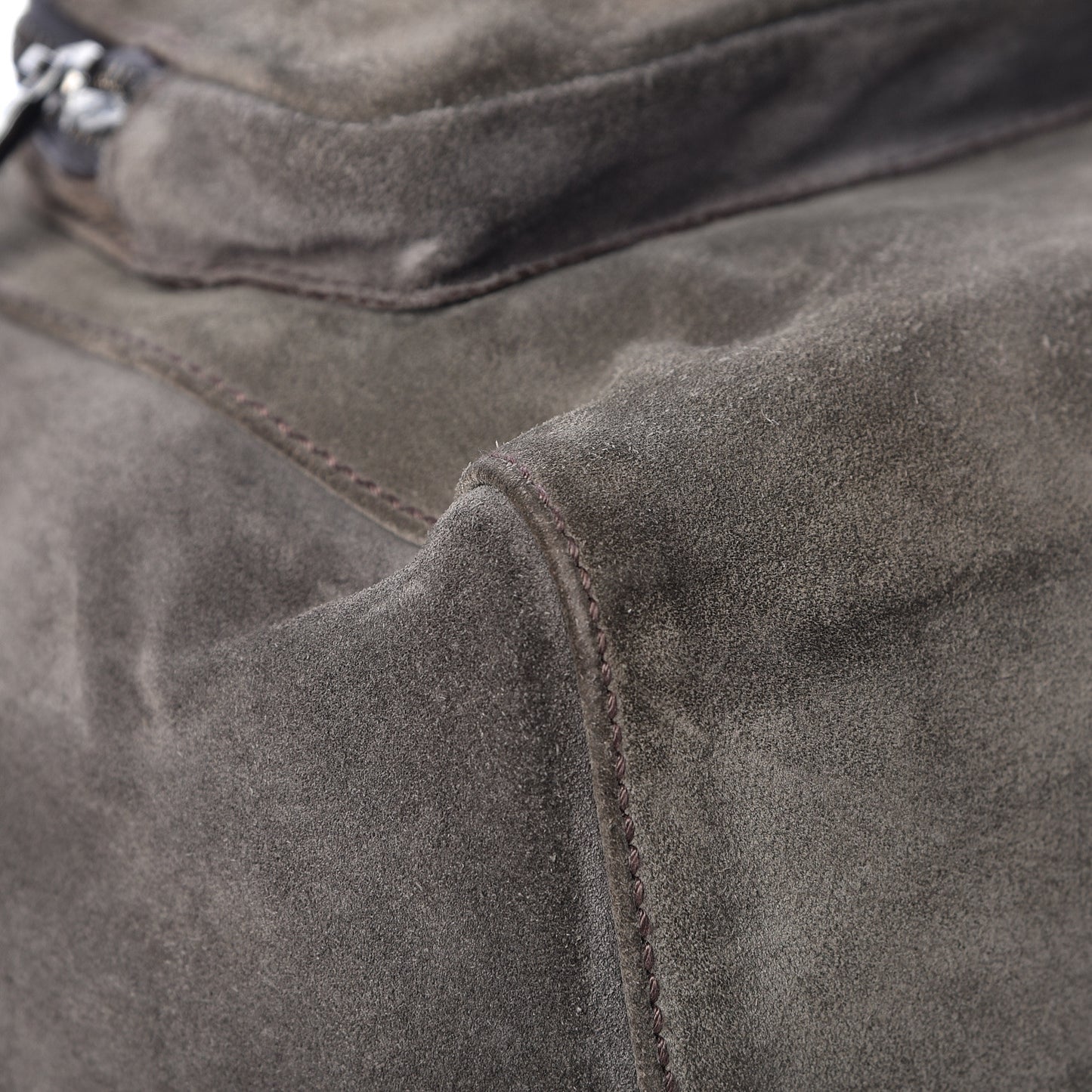 Suede Miss Pocket Satchel Grey