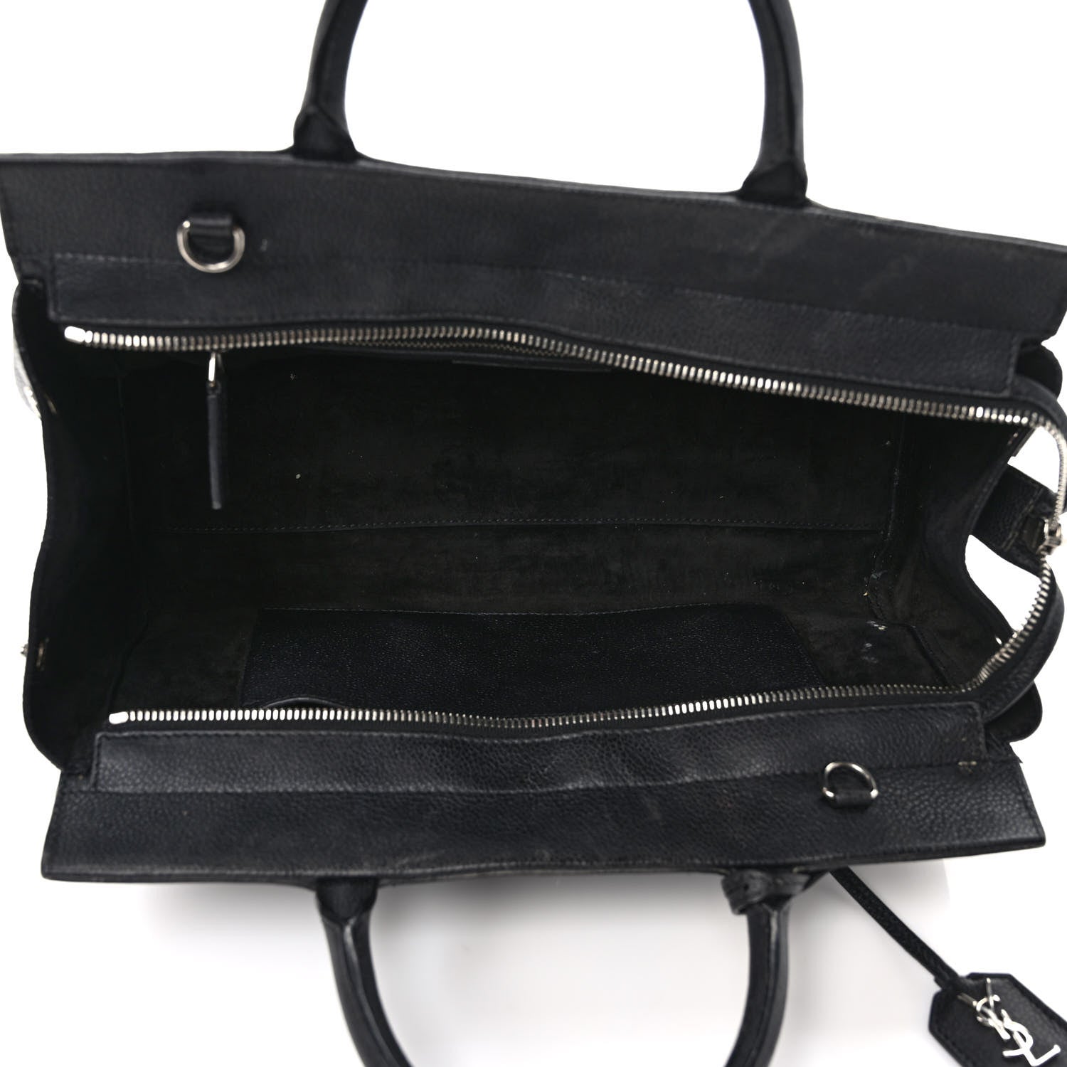 Saint Laurent SAINT LAURENT Grained Calfskin Small Cabas Rive Gauche Black 5 of 9