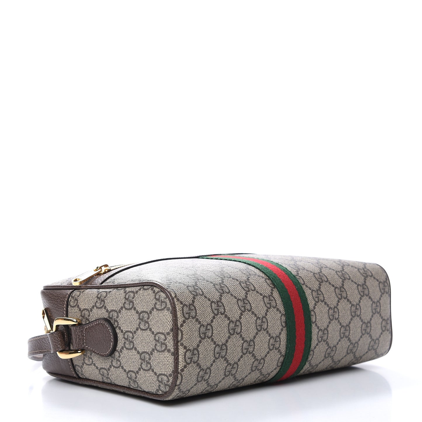GG Supreme Monogram Web Small Ophidia Shoulder Bag Brown