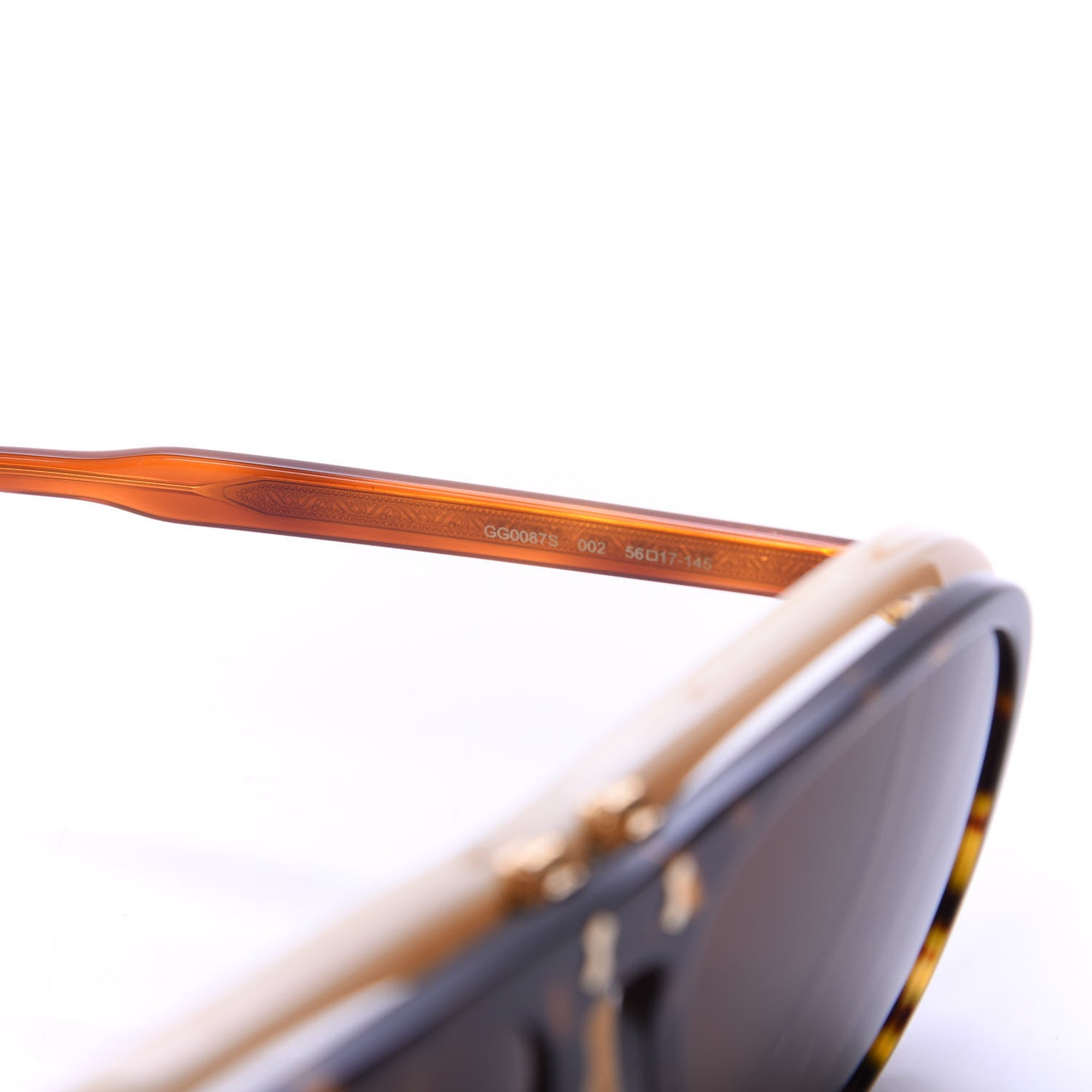 Gucci Acetate Flip Up Aviator Sunglasses GG0087S Havana 6 of 9