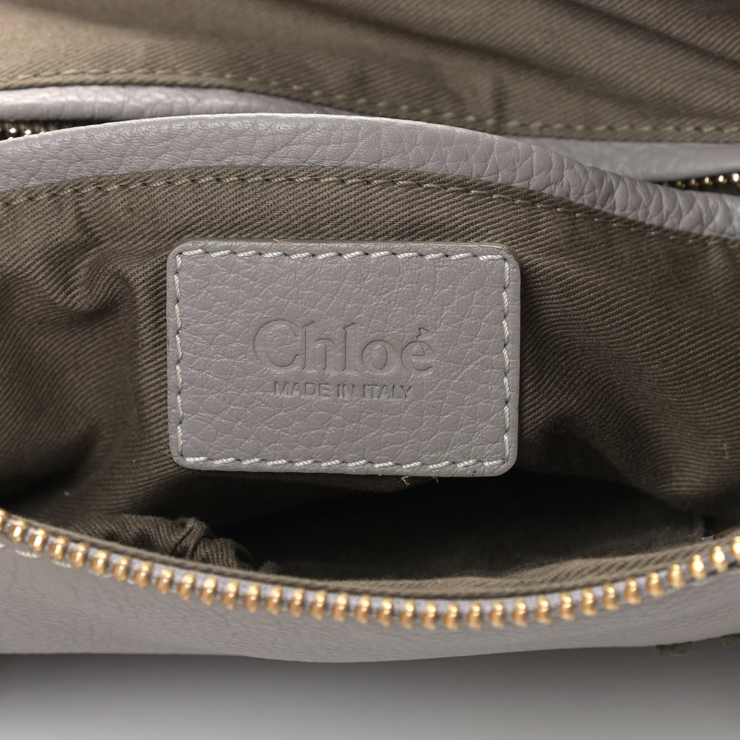 Calfskin Small Marcie Satchel Motty Grey