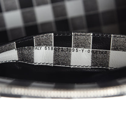 Balenciaga Calfskin Checked S Ville Top Handle Bag Black 10 of 11