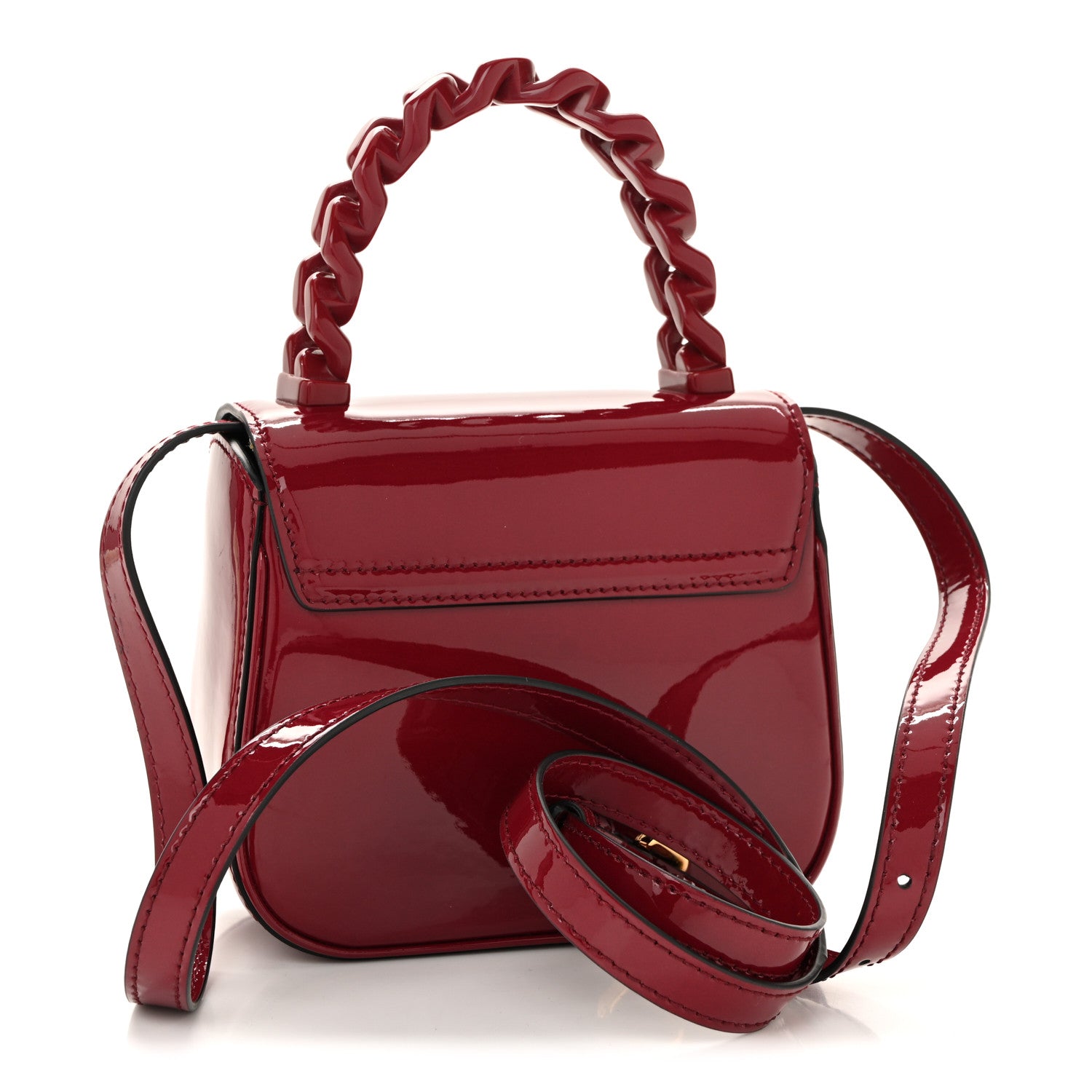 Versace Patent Mini La Medusa Bag Claret 3 of 13