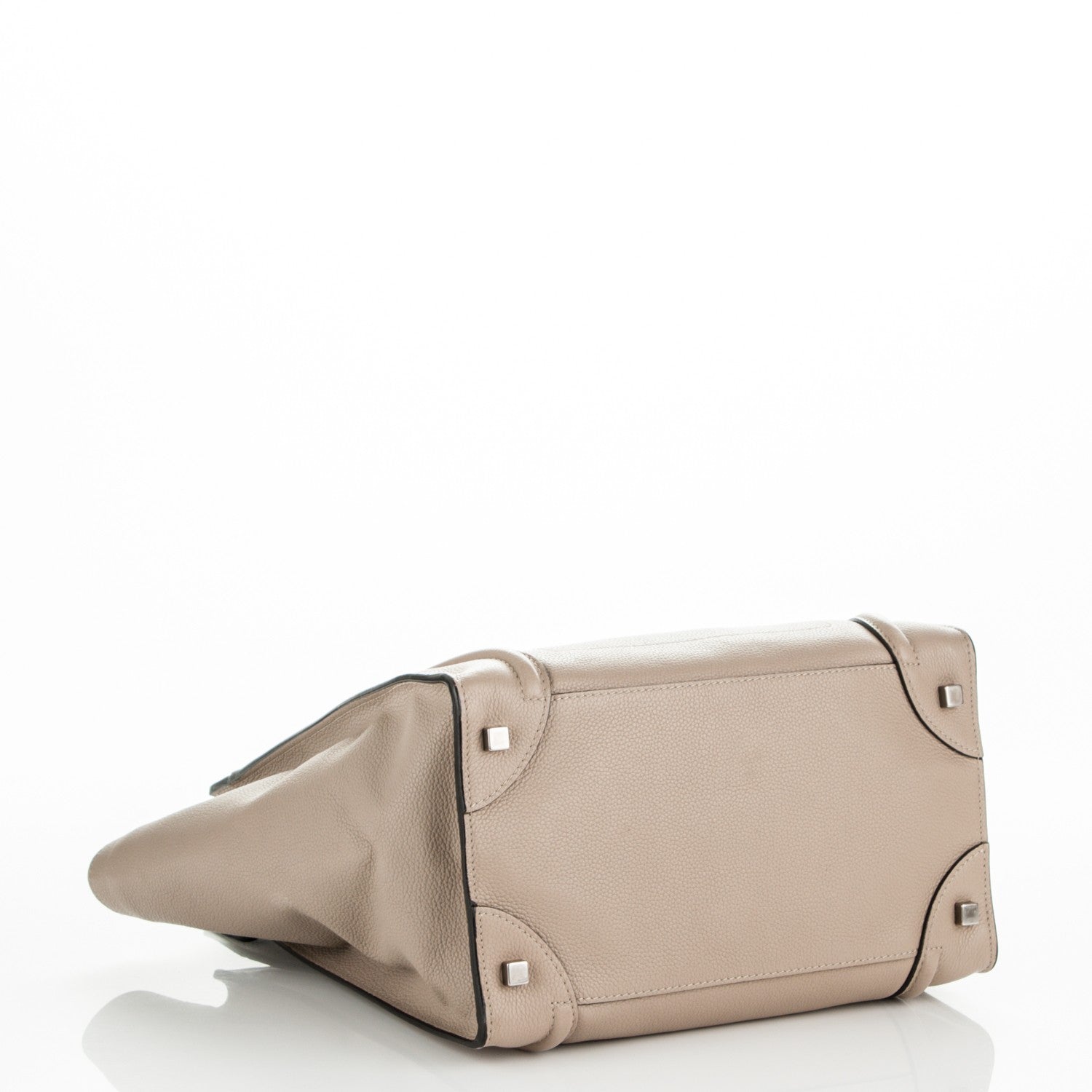 Celine Drummed Calfskin Mini Luggage Dune 4 of 6