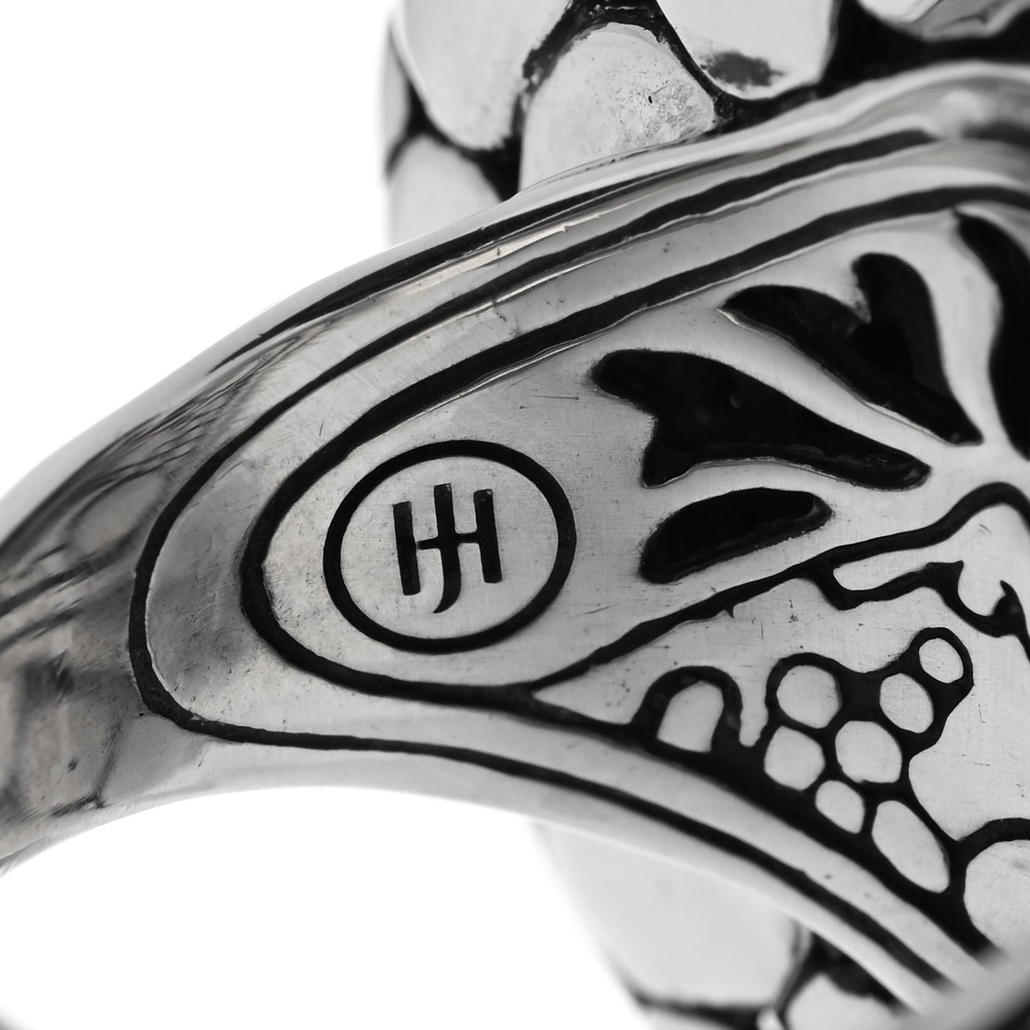 Sterling Silver Black Sapphire Kali Lava Ring 59 8.75