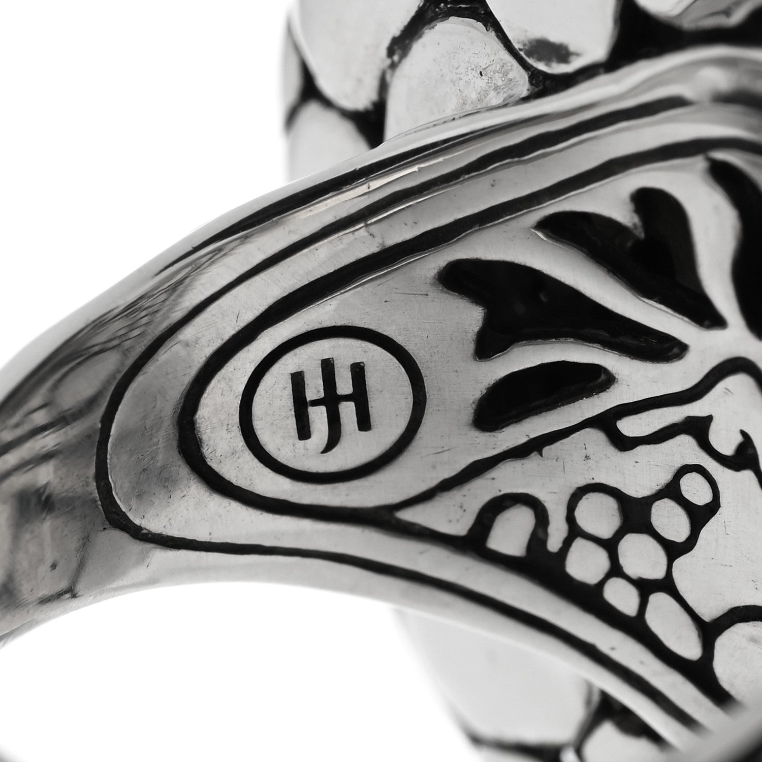 John Hardy Sterling Silver Black Sapphire Kali Lava Ring 59 8.75 4 of 4