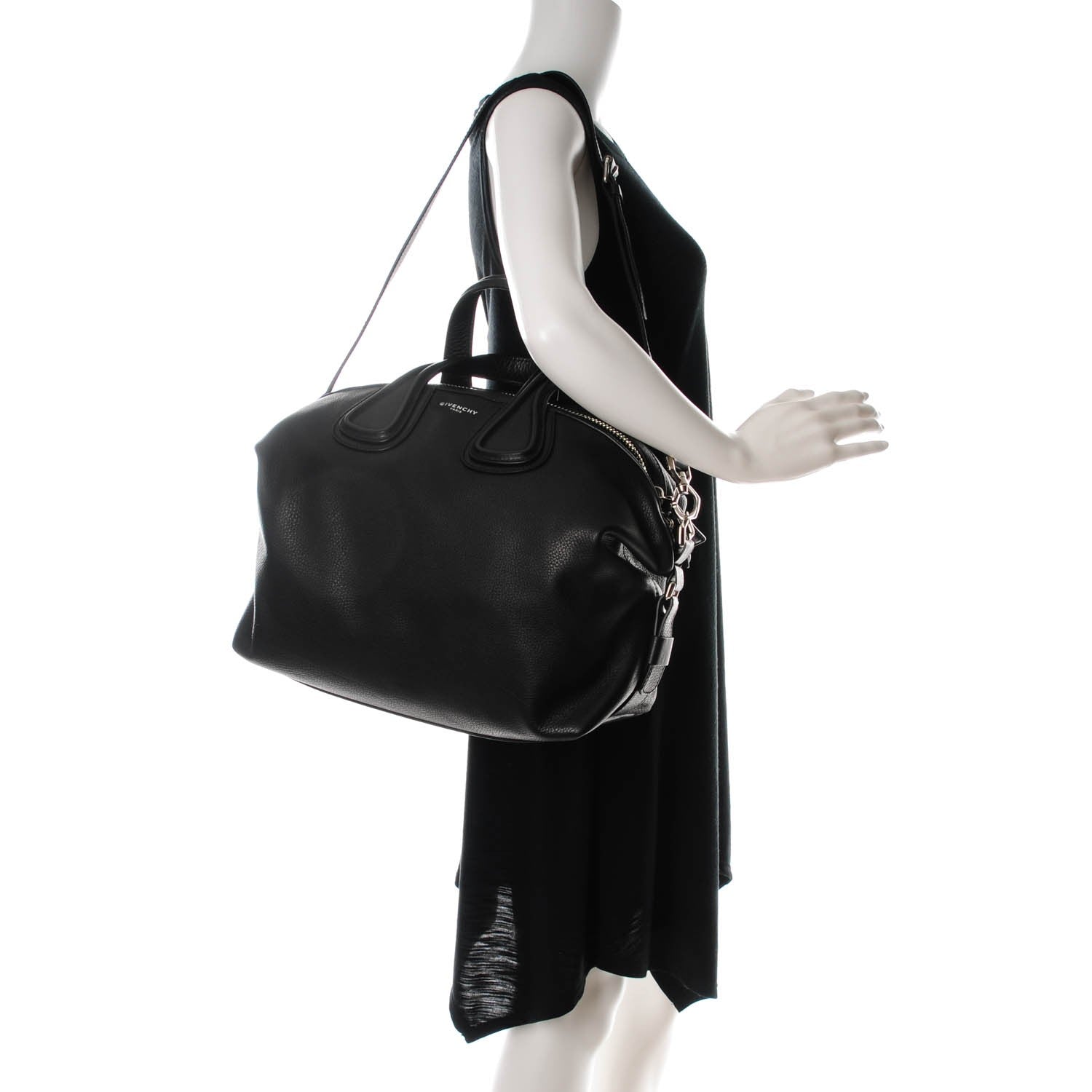 Givenchy Pebbled Calfskin Medium Nightingale Black 2 of 7