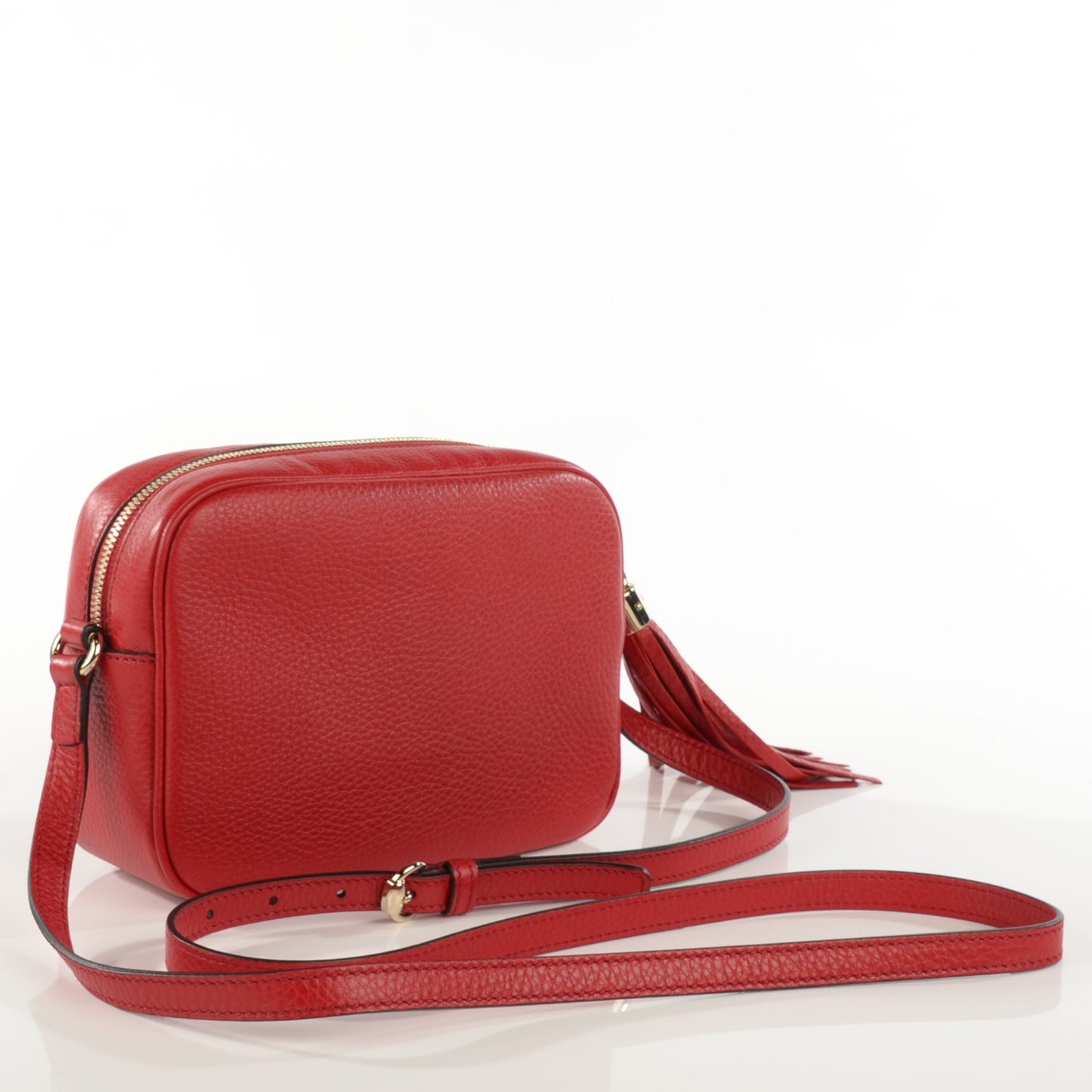Pebbled Calfskin Small Soho Disco Bag Tabasco Red