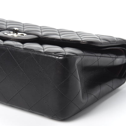 Chanel Lambskin Quilted Jumbo Double Flap Black 6 of 10