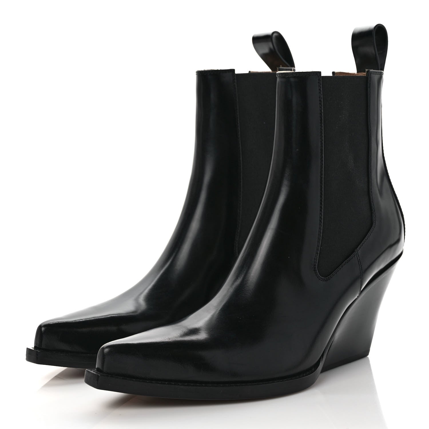 Bottega Veneta Calfskin Lean Boots 40 Black 3 of 7