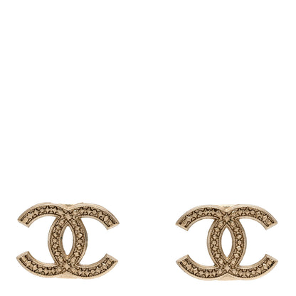 Chanel Textured CC Clip On Earrings Gold 1 of 4
