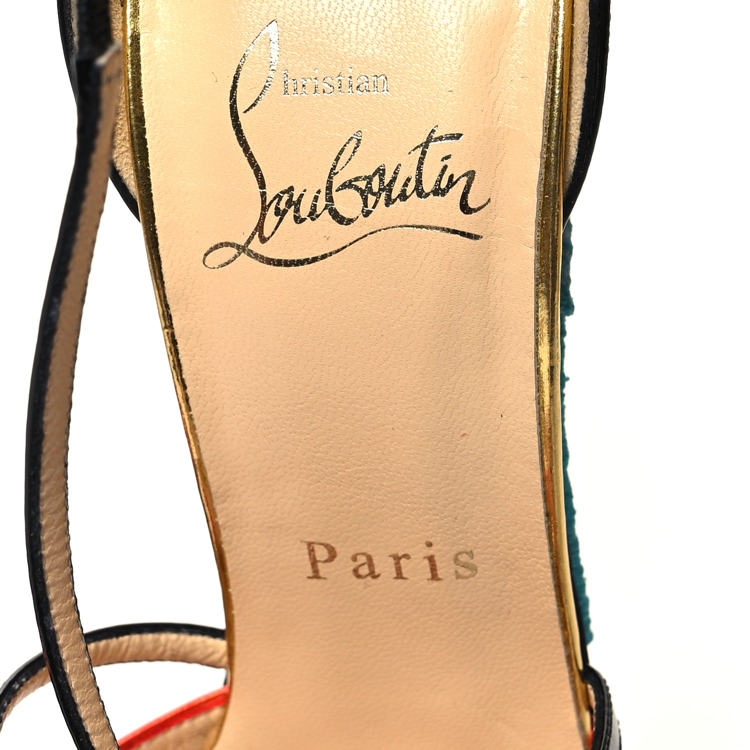 Christian Louboutin Patent Loubi Zeppa 140 Wedges 37.5 Black Red 7 of 8