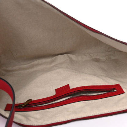 Gucci Grained Calfskin Logo Half Moon Hobo Red 6 of 6