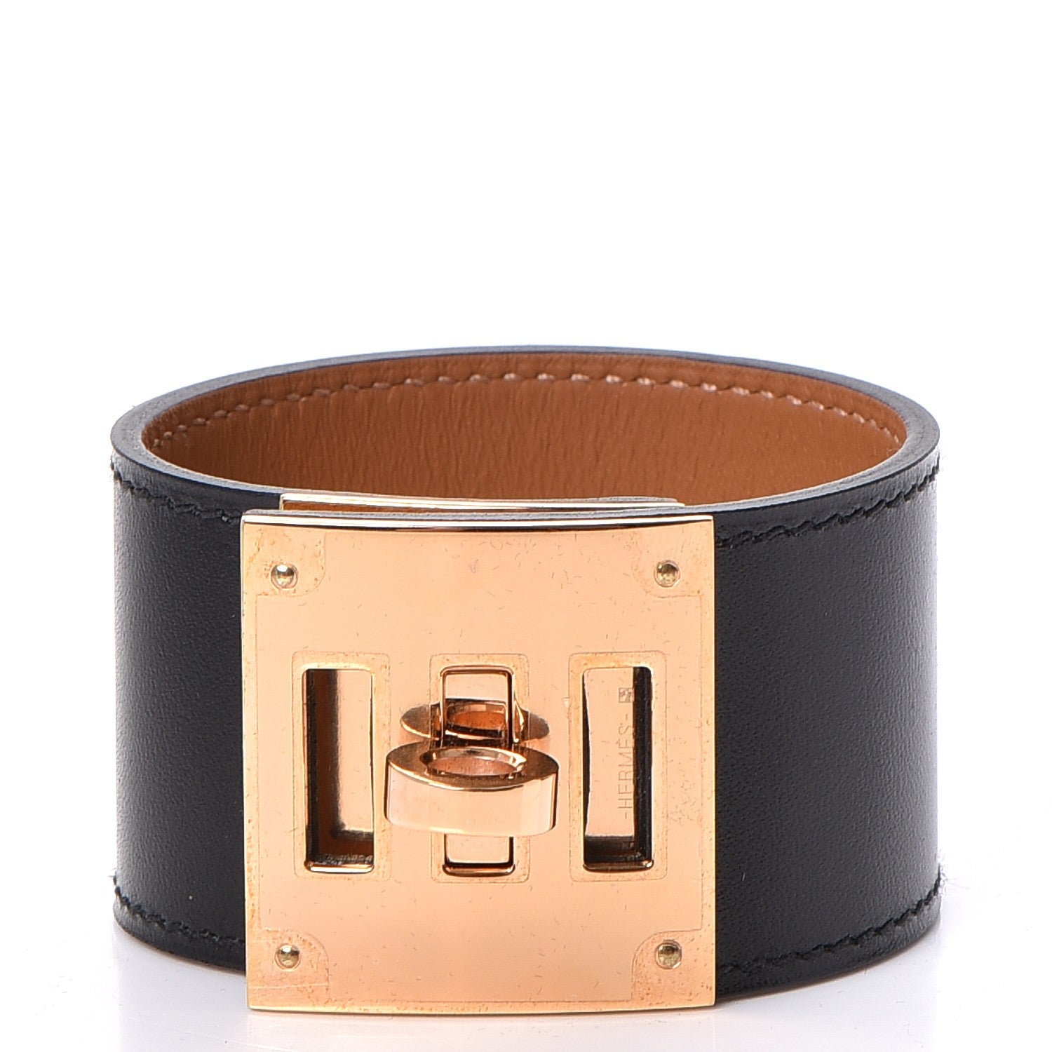 Hermes Chamonix Kelly Dog Bracelet Black 4 of 6
