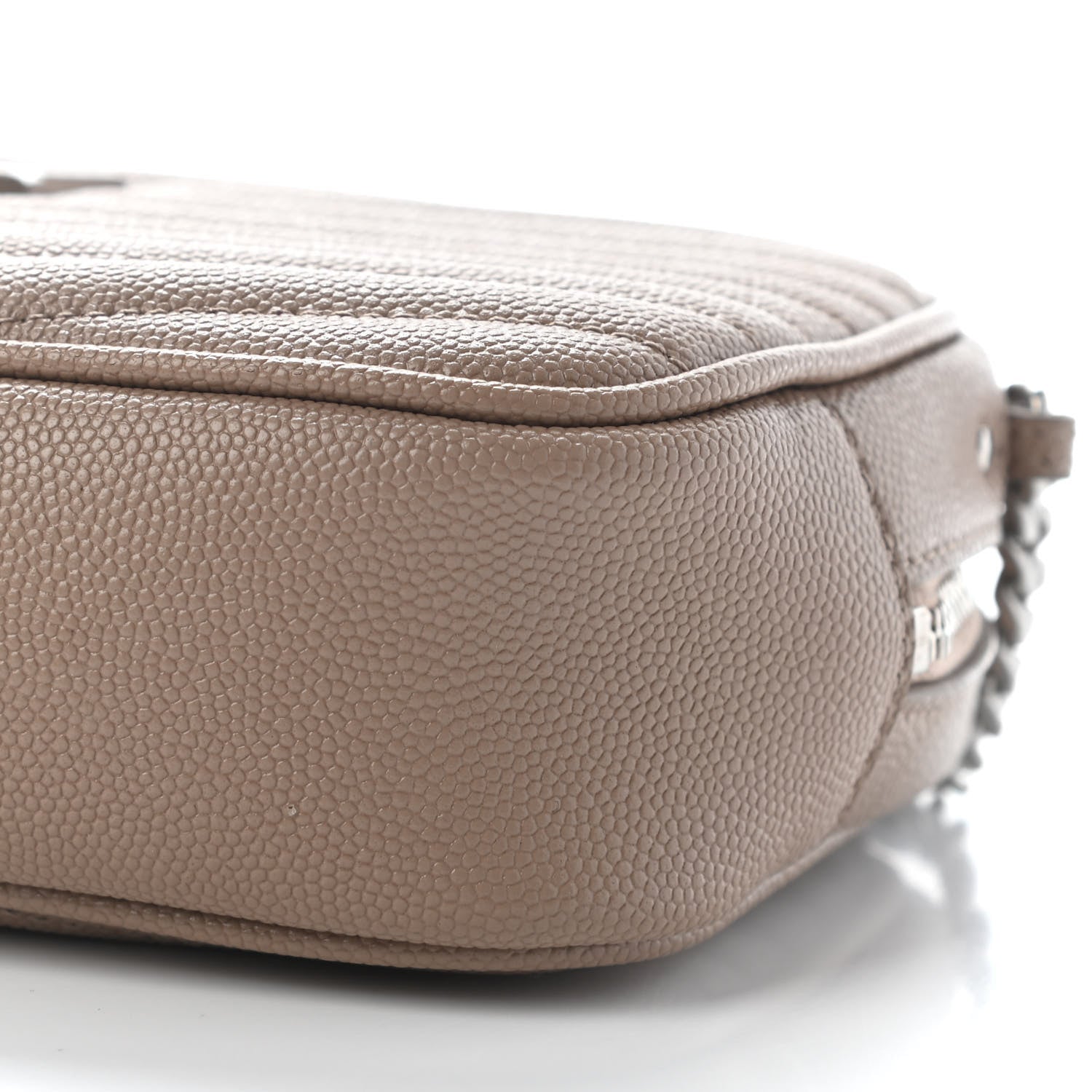Saint Laurent Grain De Poudre Matelasse Monogram Mini Lou Camera Bag Dark Beige 6 of 9