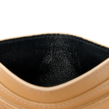 Saint Laurent Grain De Poudre Matelasse Chevron Monogram Credit Card Case Cork 7 of 10