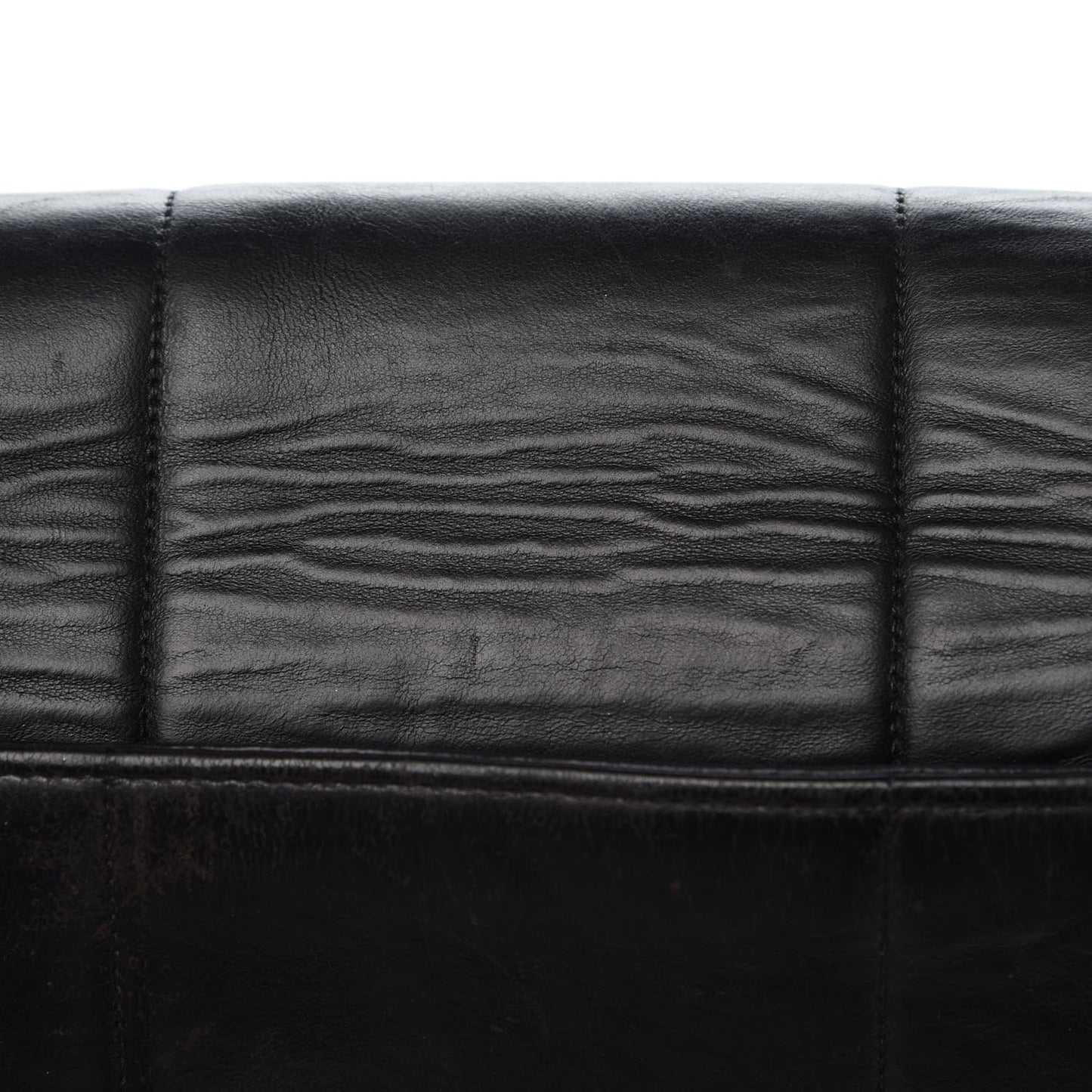 Lambskin Vertical Quilted Medium Single Flap Black