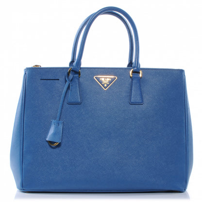 Prada Saffiano Lux Large Galleria Double Zip Tote Cobalto 1 of 7