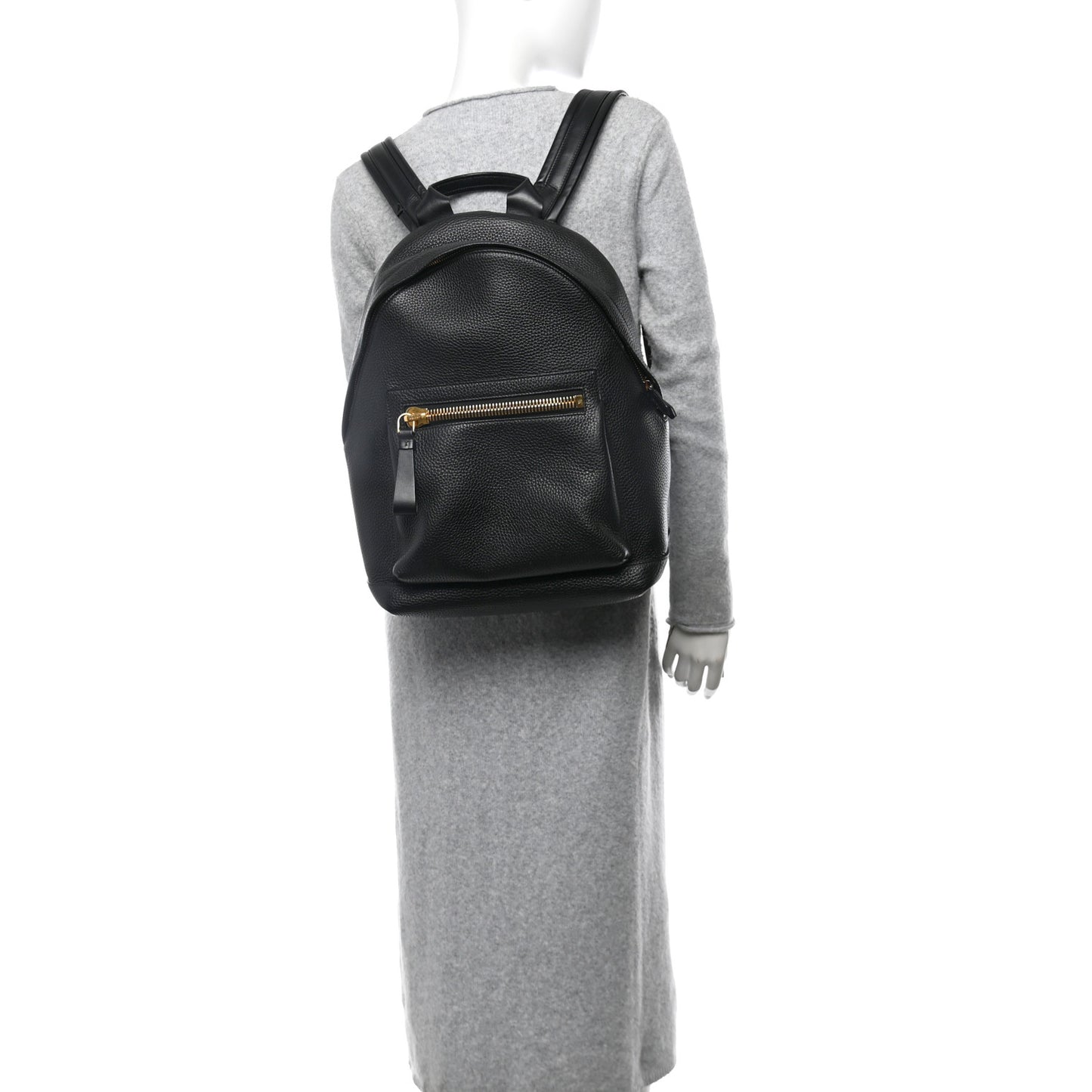 Grained Calfskin Buckley Backpack Black