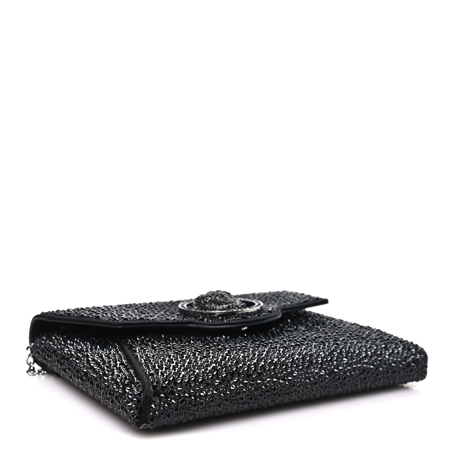 Versace Crystal La Medusa Envelope Clutch Black 4 of 10