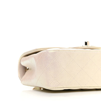 Chanel Iridescent Lambskin Quilted Mini Rectangular Flap Ivory 9 of 12