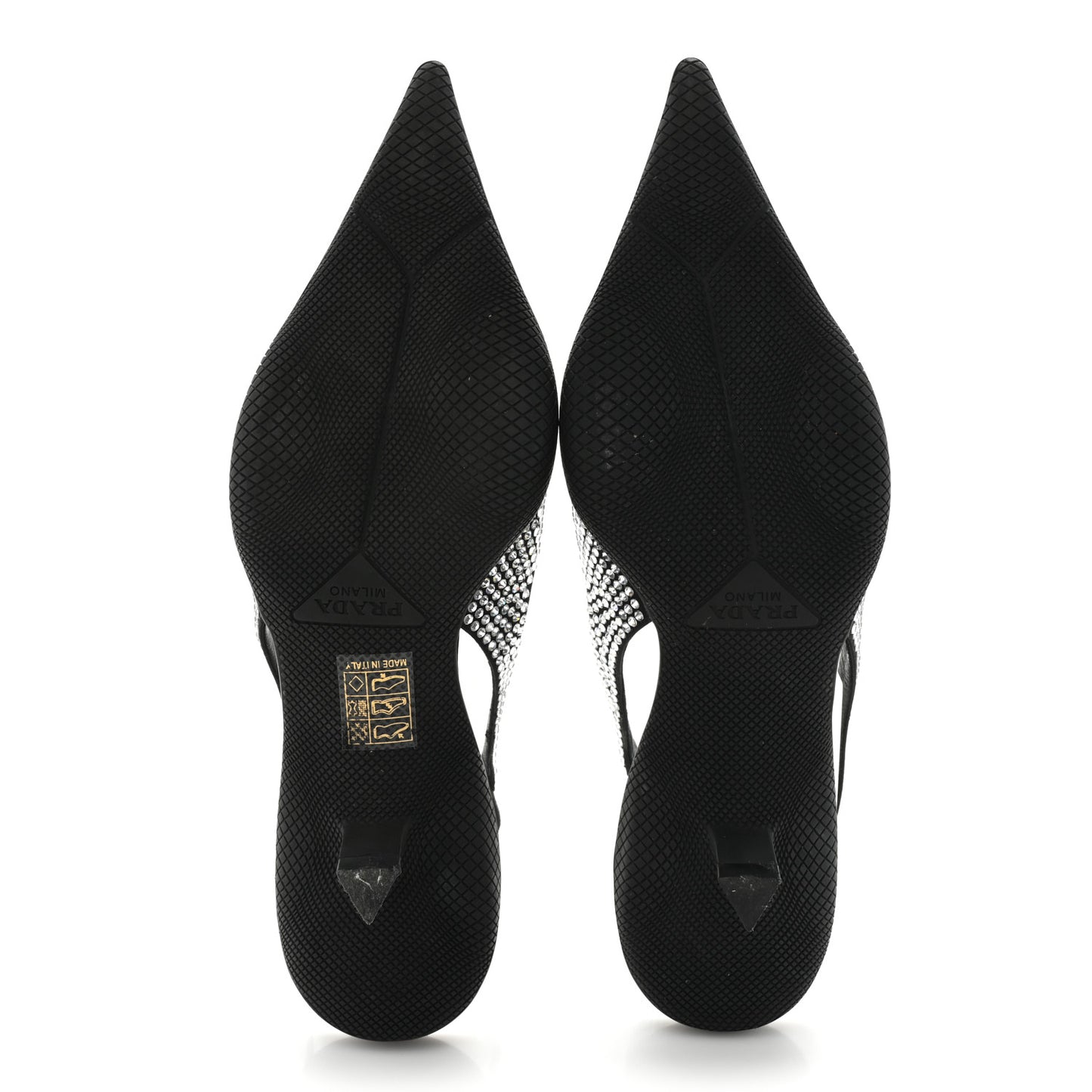 Satin Crystal Logo 45mm Slingback Pumps 37 Cristal