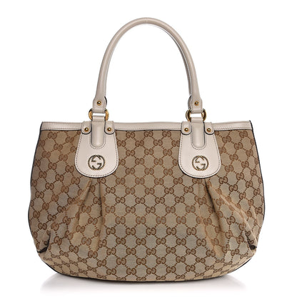 Gucci Monogram Medium Scarlett Studded Tote Off White 1 of 7