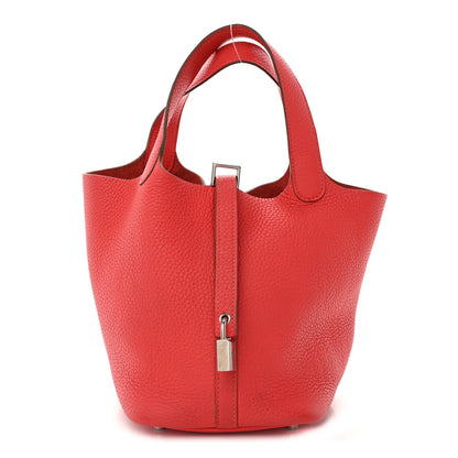 Hermes Taurillon Clemence Picotin Lock 18 PM Rose Jaipur 1 of 10