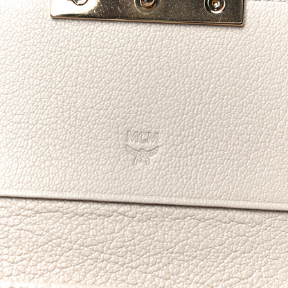MCM Goatskin Milano Tri-Fold Wallet Beige 9 of 11