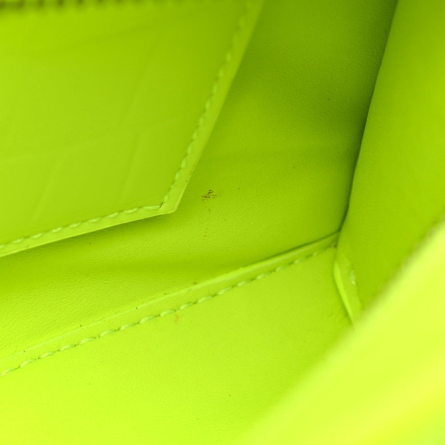 Balenciaga Semi Shiny Calfskin Crocodile Embossed Neo Classic Silver Hardware Mini City Fluo Yellow 13 of 18