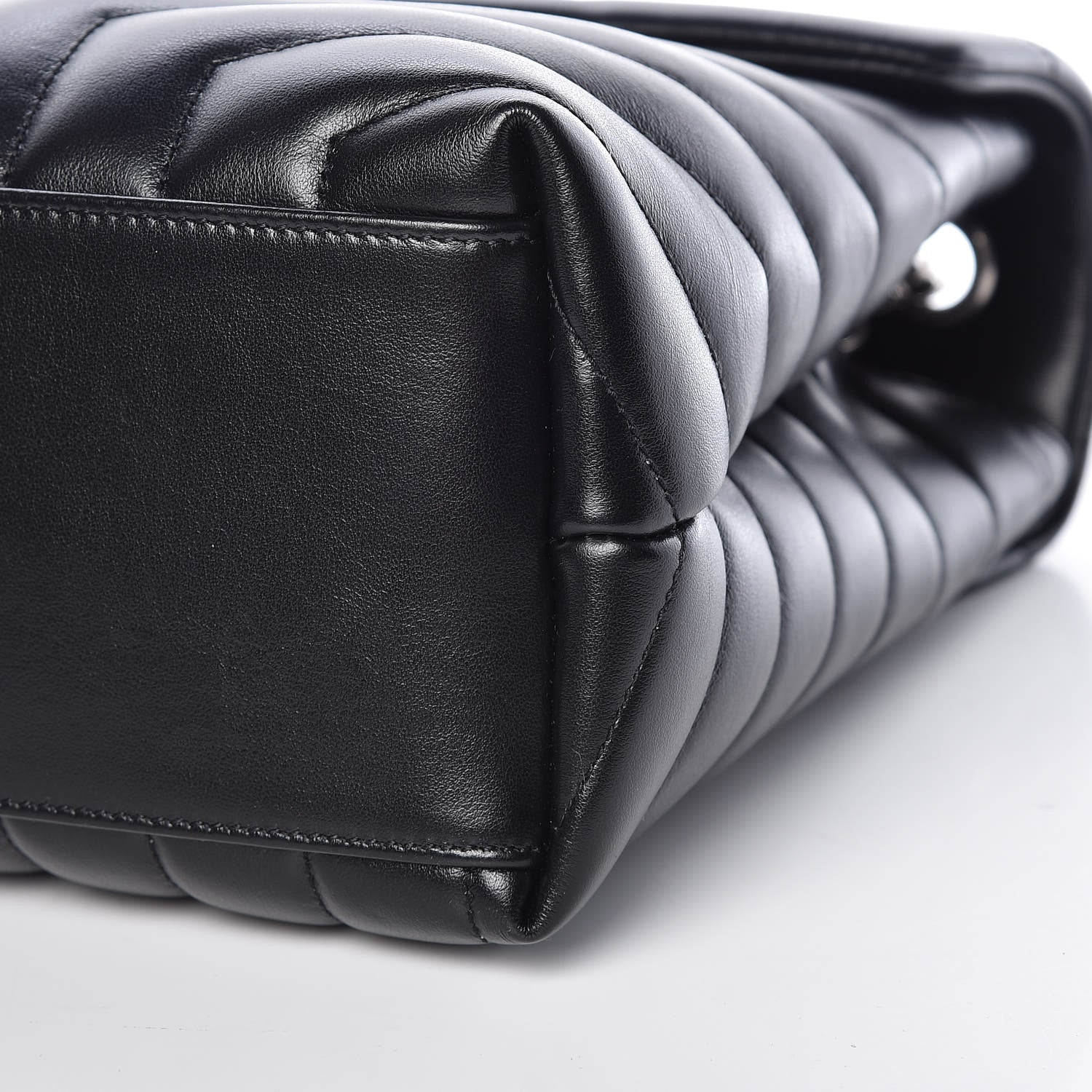 Saint Laurent Calfskin Y Quilted Monogram Medium Loulou Chain Satchel Black 9 of 9
