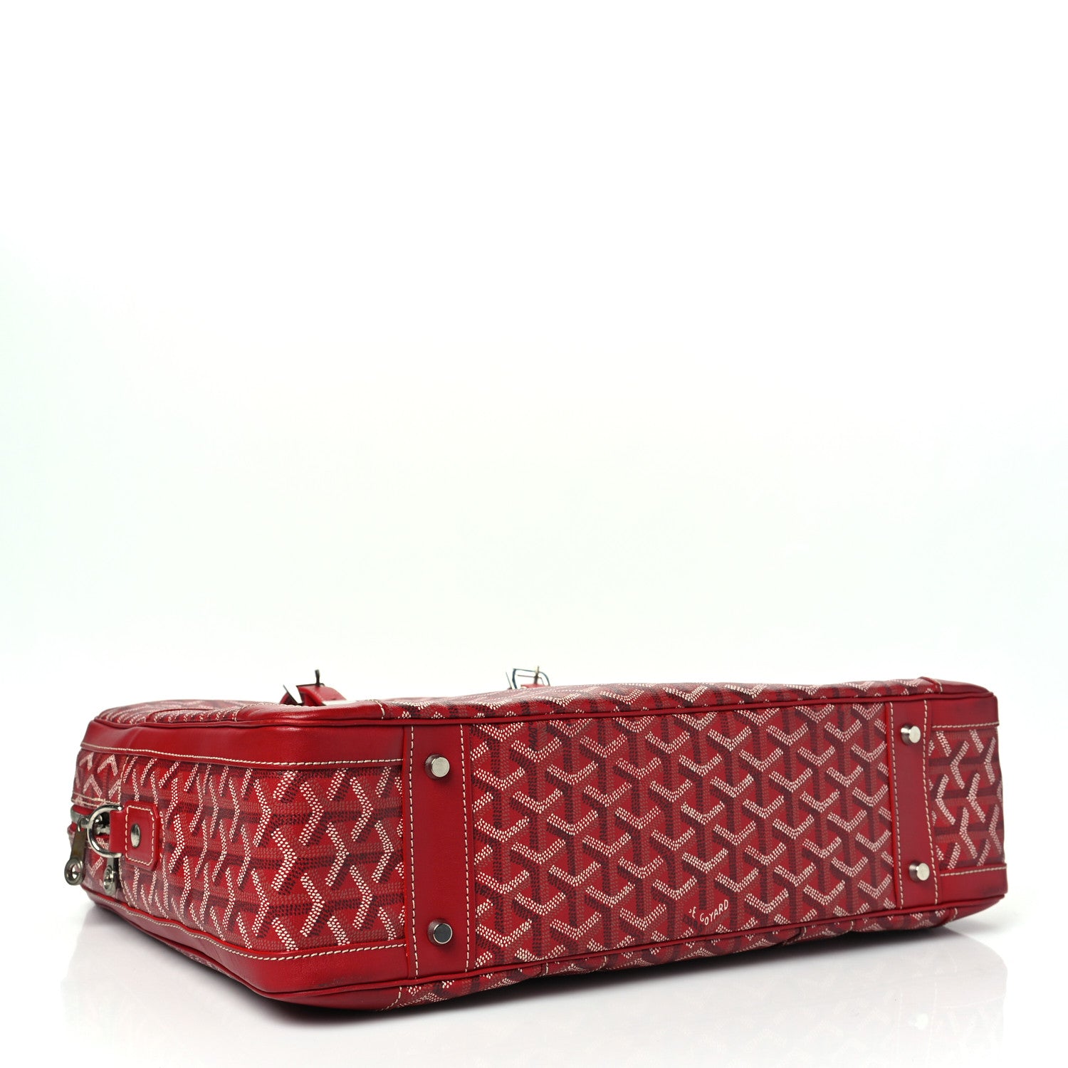 Goyard Goyardine Ambassade MM Briefcase Red 1783391 – FASHIONPHILE