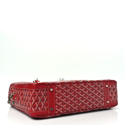 Goyard Goyardine Ambassade MM Briefcase Red 3 of 12