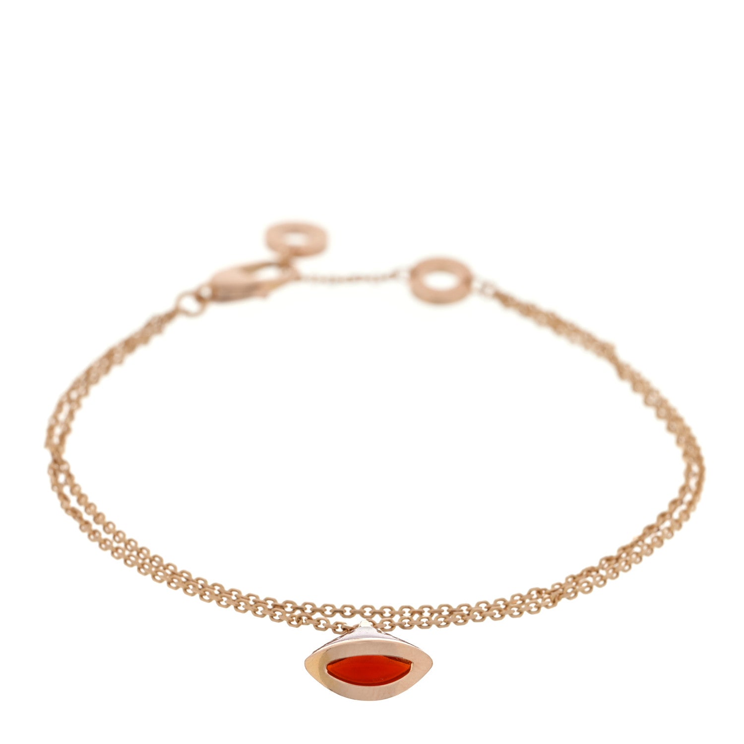 Bulgari 18K Rose Gold Carnelian Divas' Dream Bracelet SM 1 of 3