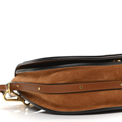 Chloe Calfskin Suede Medium Nile Bracelet Bag Caramel 8 of 14