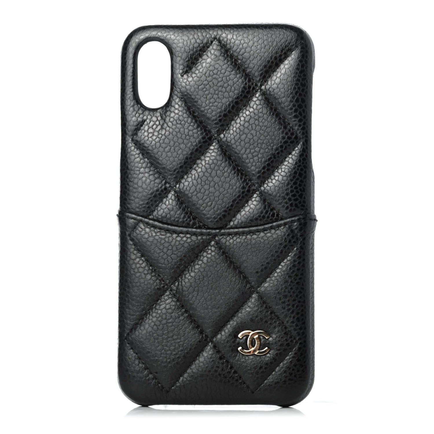 Chanel Caviar Quilted iPhone X Coco Tech Case Black 1 of 7