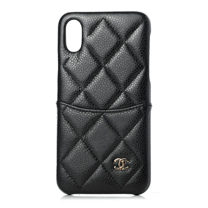 Chanel Caviar Quilted iPhone X Coco Tech Case Black 1 of 7