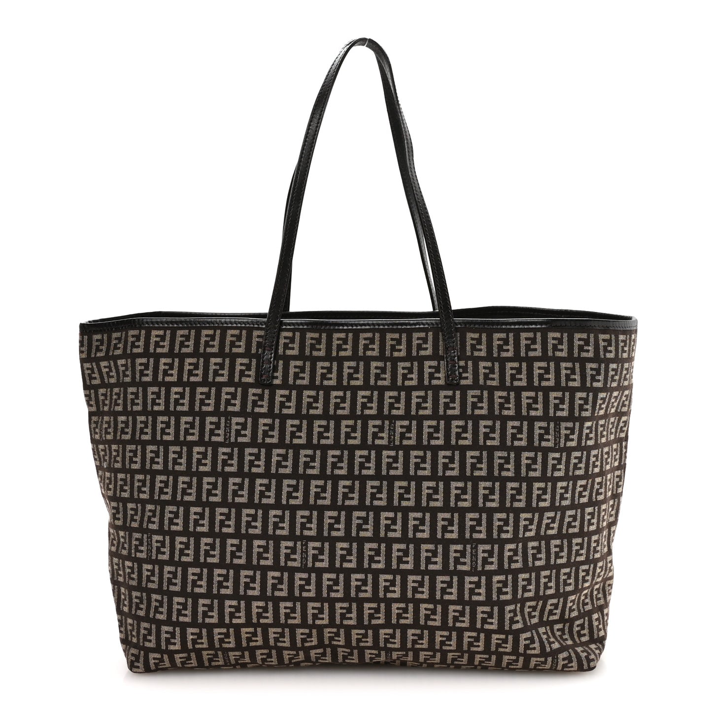 Zucchino Vitello Roll Tote  Testa di Moro Beige