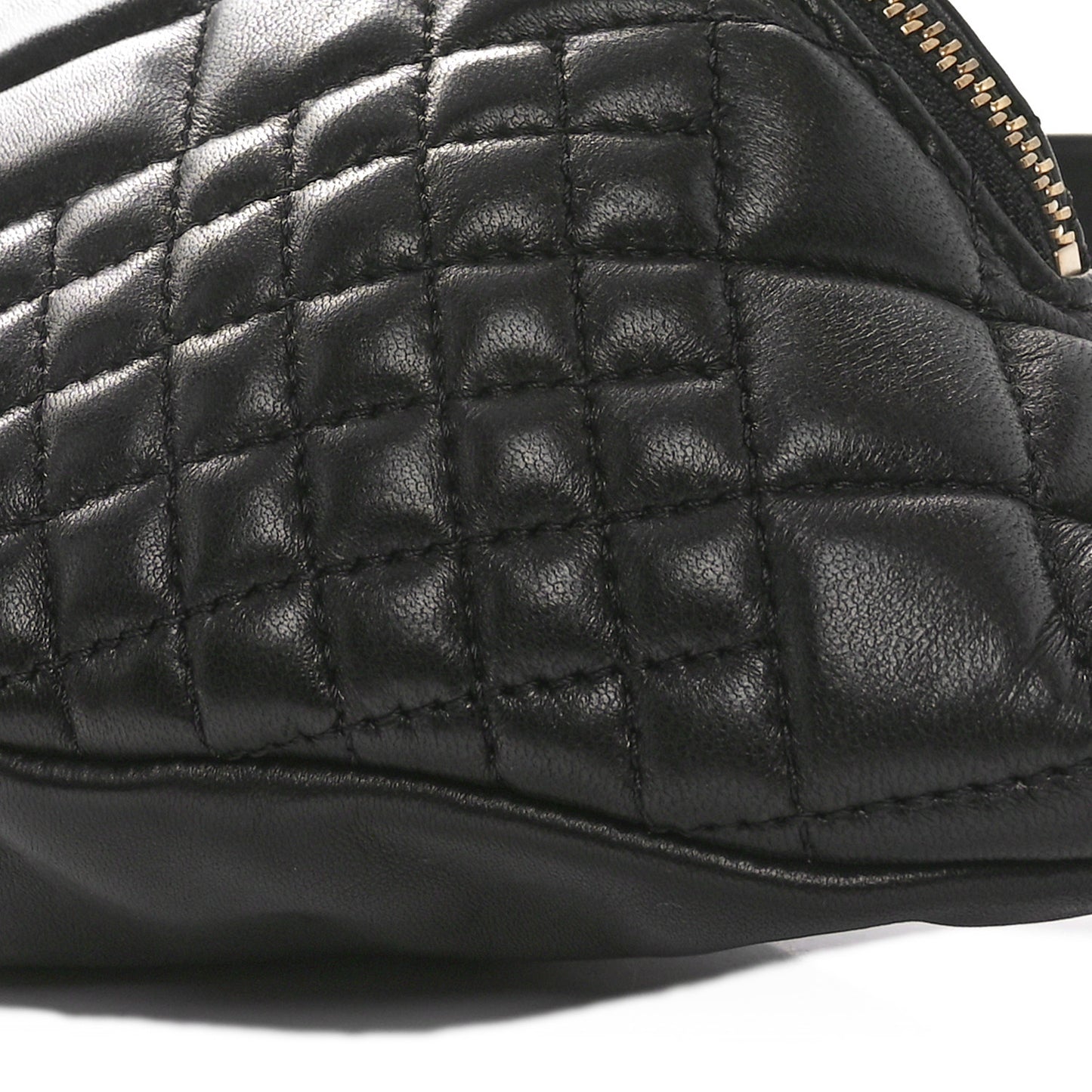 Nappa Quilted Belt Bag Black
