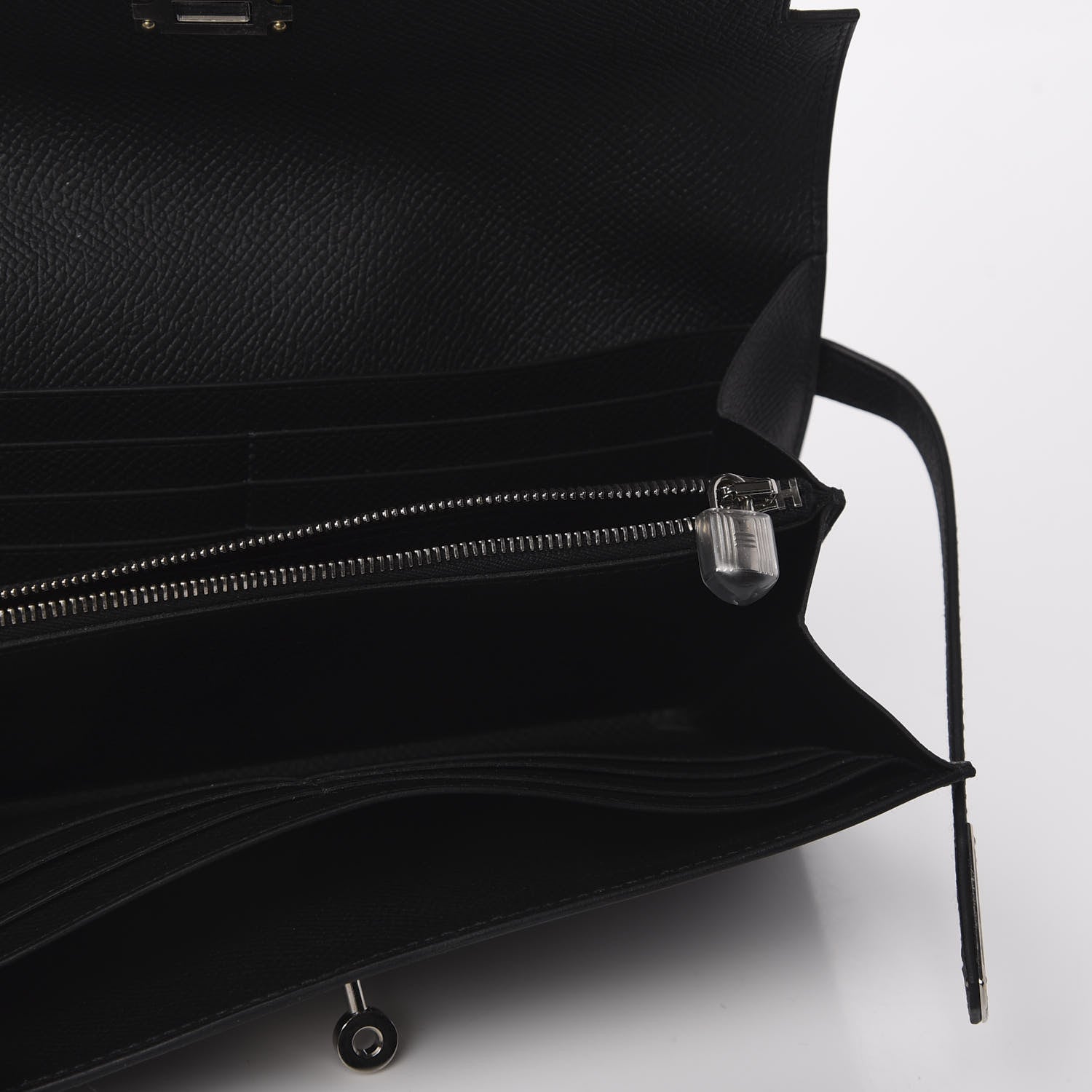 Hermes Epsom Kelly Longue Wallet Black 5 of 9