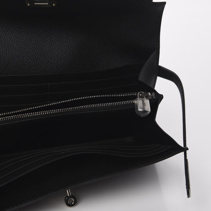 Hermes Epsom Kelly Longue Wallet Black 5 of 9