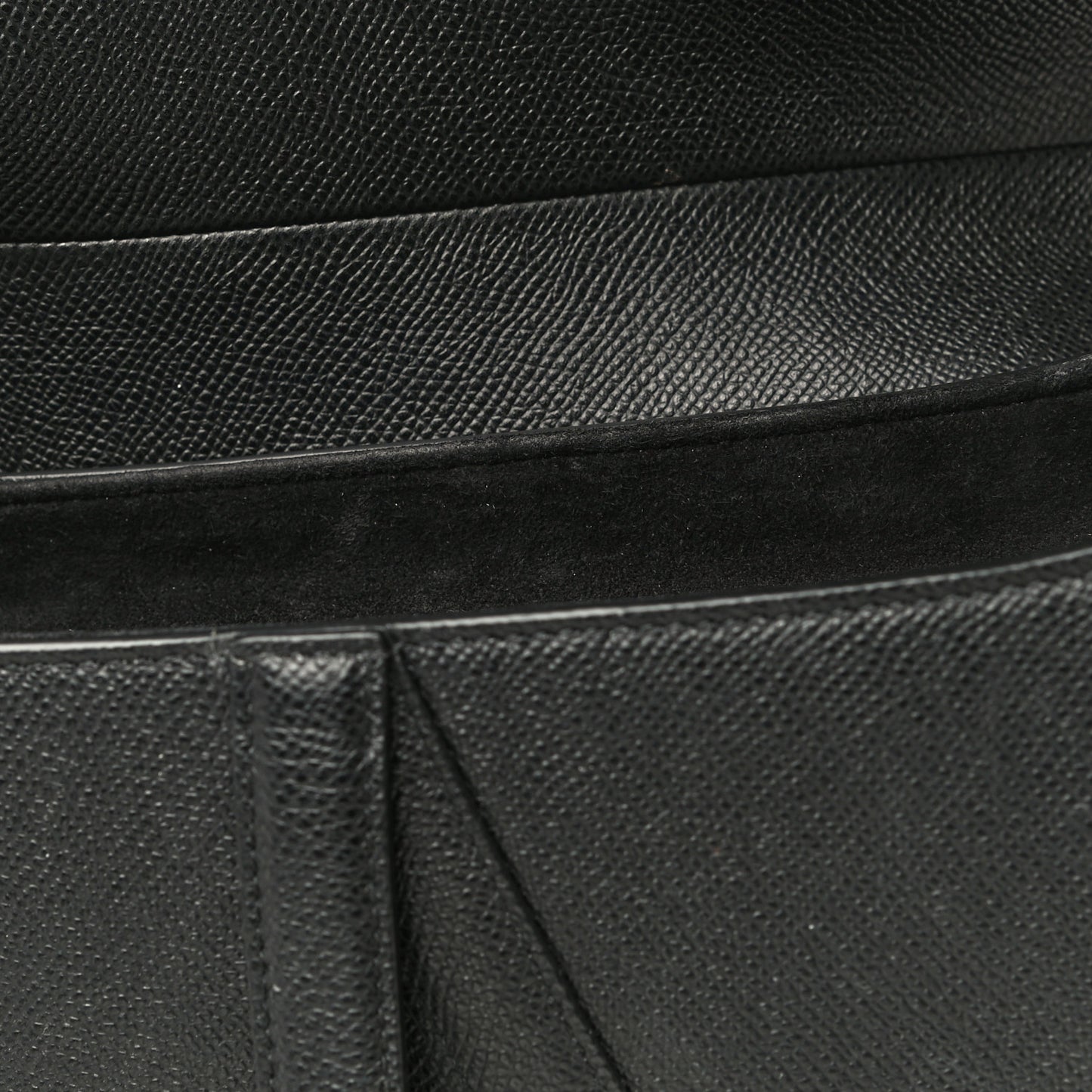 Grained Calfskin Saddle Bag Black