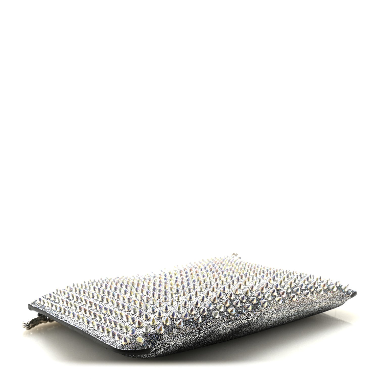 Christian Louboutin Nappa Mica Studded Loubiclutch Silver 4 of 10