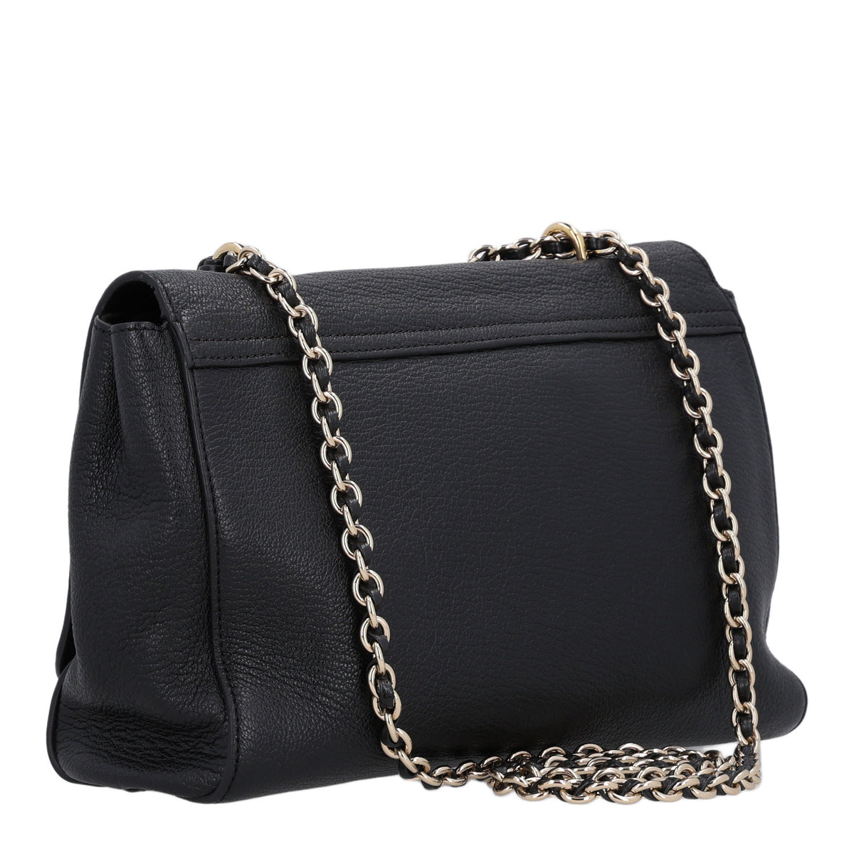 Glossy Goatskin Medium Lily Black