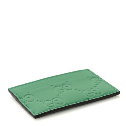 Gucci Rubber Effect GG Embossed Card Holder New Shamarock 4 of 8