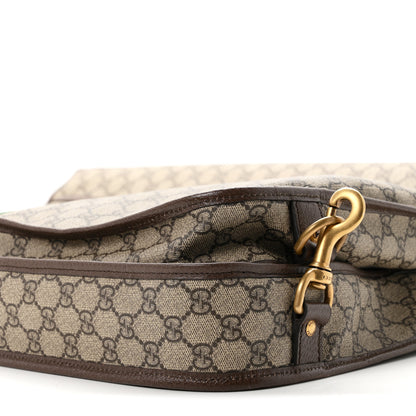 Gucci GG Supreme Monogram Textured Dollar Calfskin Web Ophidia Savoy Garment Bag Beige Ebony New Acero 10 of 10