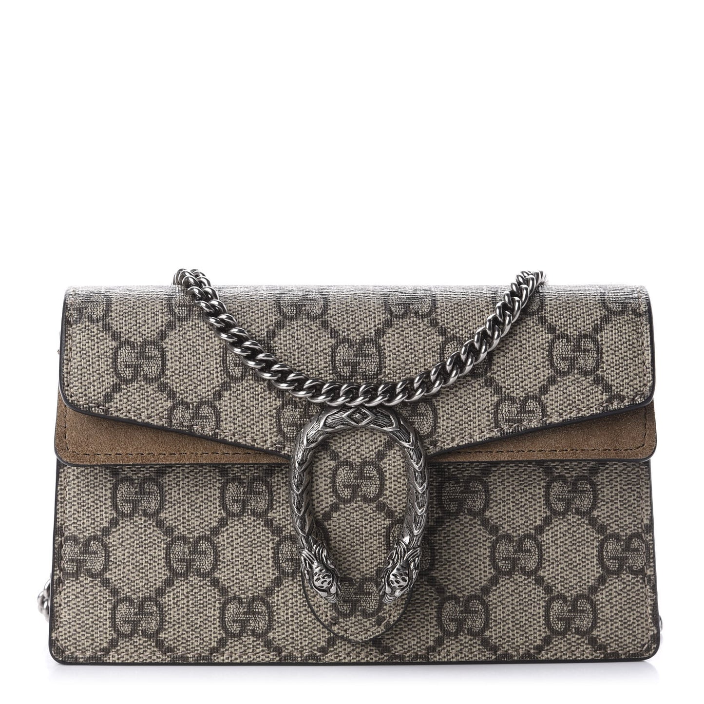 GG Supreme Monogram Super Mini Dionysus Shoulder Bag Taupe