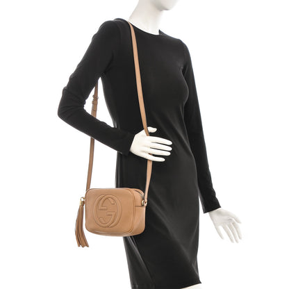 Gucci Pebbled Calfskin Small Soho Disco Bag Rose Beige 2 of 7