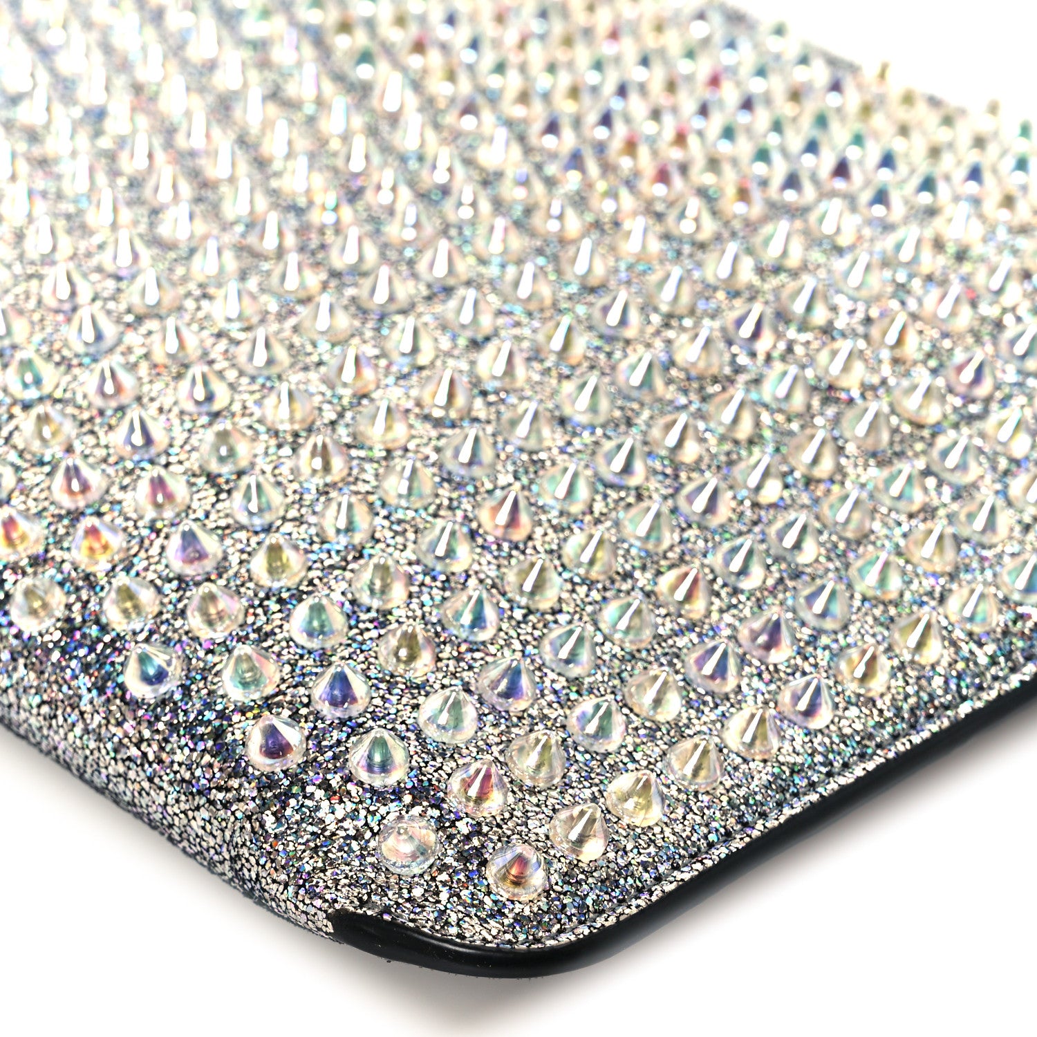 Christian Louboutin Nappa Mica Studded Loubiclutch Silver 10 of 10