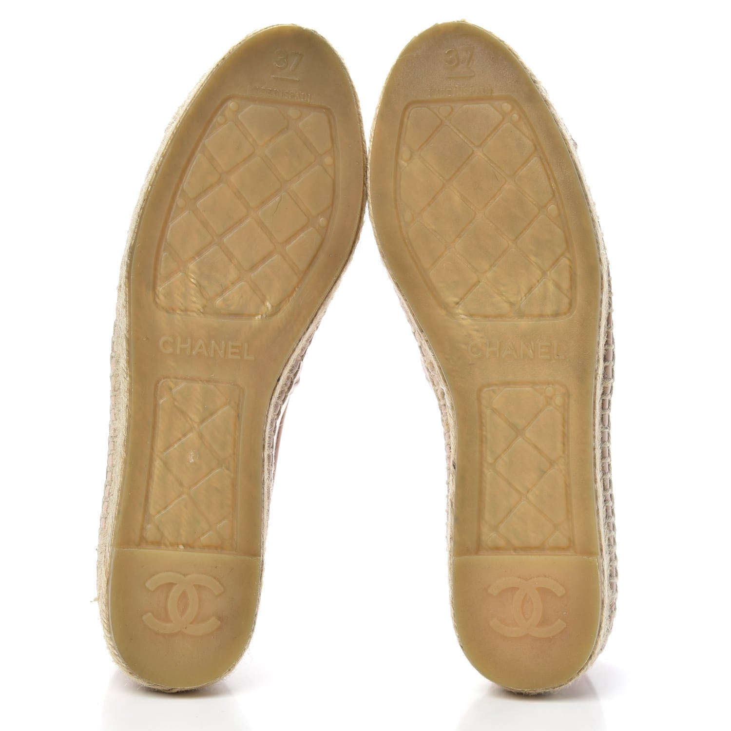 Chanel Mesh Grosgrain CC Espadrilles 37 Pink 5 of 9